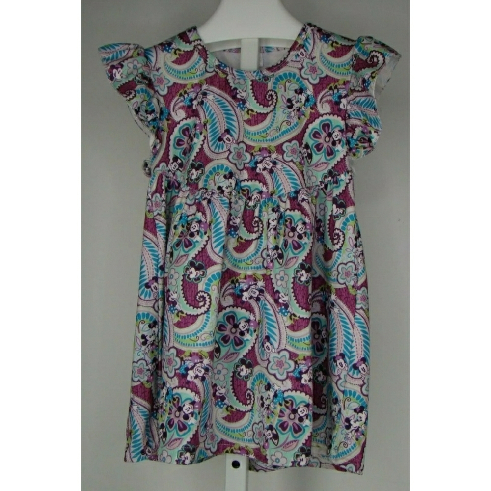 Disney Minnie & Mickey Mouse Paisley Floral Top